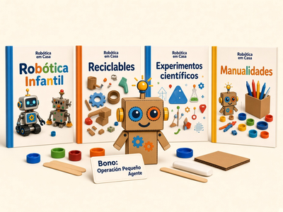 Robótica infantil, Reciclables, Experimentos científicos, Manualidades. Bono: Operación Pequeño Agente