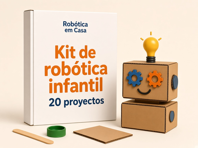 Robótica em Casa. Kit de robótica infantil. 20 proyectos